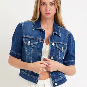 ✨NWT RISEN Puffed Short Sleeve Crop Denim Jackets